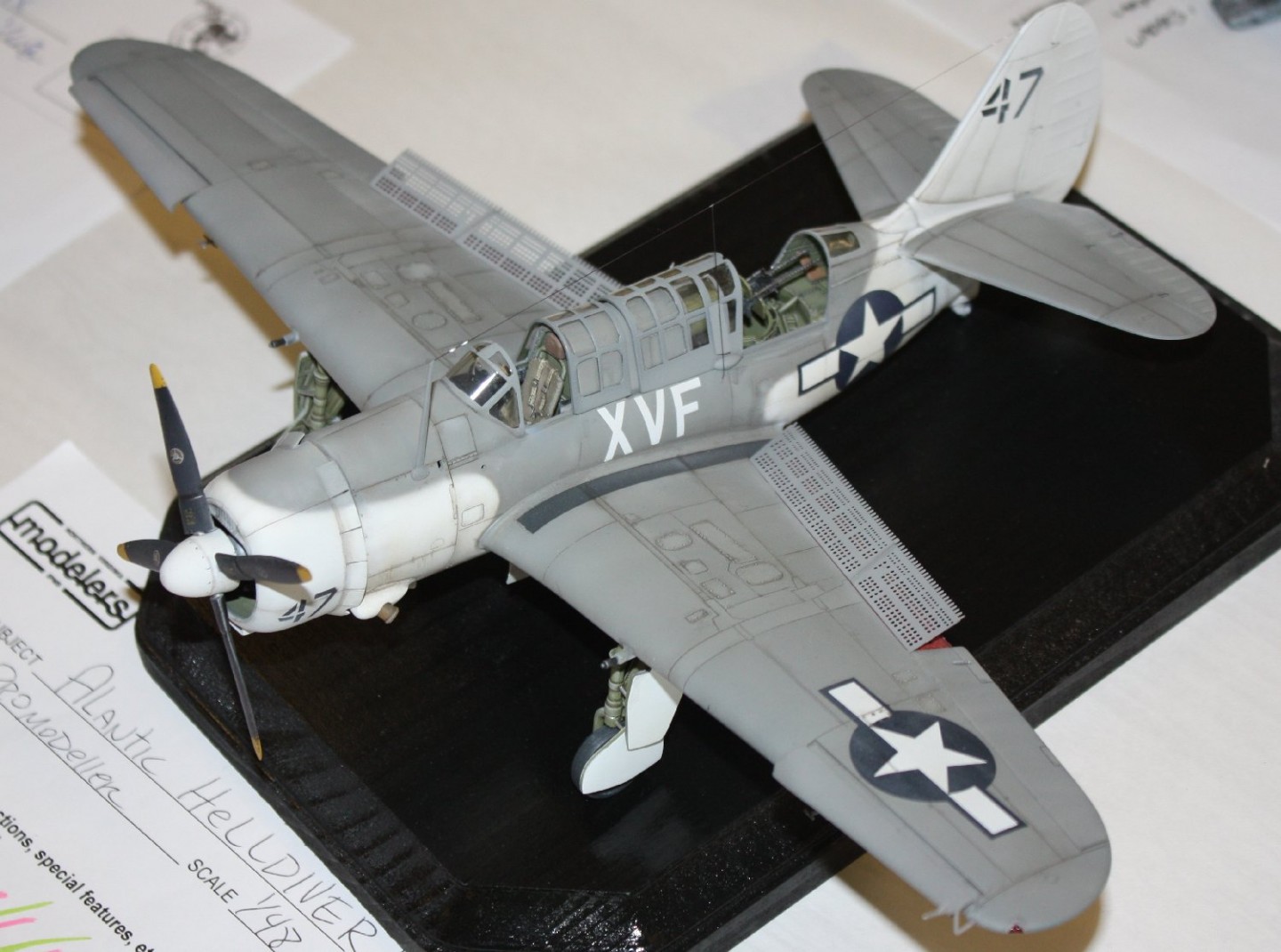 1:48 SBC Helldiver from the Accurate Miniatures kit in Atlantic Patrol scheme